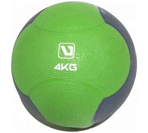 Медбол LiveUp MEDICINE BALL 4кг-216 мм, зелено-сірий