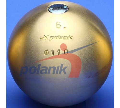 М'яч латунний змагальний Polanik 6 кг, діам. 110 мм IAAF I-02-0264 М'яч латунний змагальний Polanik 6 кг, діам. 110 мм IAAF I-02-0264