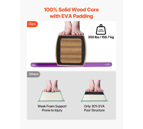 Дитяча гімнастична балка VEVOR МД-89 2,4 м, бежевий