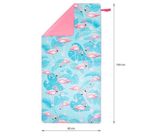 Рушник з мікрофібри 160х80 см NILS NCR14&nbsp; FLAMINGO