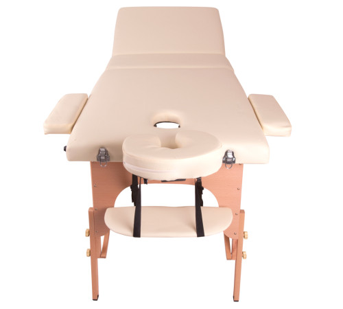 Масажний стіл inSPORTline Japane 3-Piece Wooden - кремово-жовтий Масажний стіл inSPORTline Japane 3-Piece Wooden - кремово-жовтий