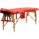 Масажний стіл Bodyfit 2-сегментний дерев'яний, червоний