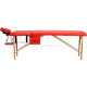 Масажний стіл Bodyfit 2-сегментний дерев'яний, червоний