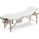 Масажний стіл Bodyfit XXL 3-сегментний дерев'яний, білий