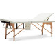 Масажний стіл Bodyfit XXL 3-сегментний дерев'яний, білий