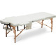 Масажний стіл Bodyfit XXL 3-сегментний дерев'яний, білий
