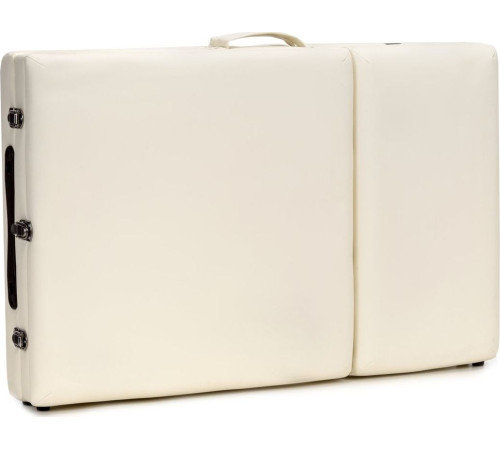 Масажний стіл Bodyfit XXL 3-сегментний дерев'яний, білий