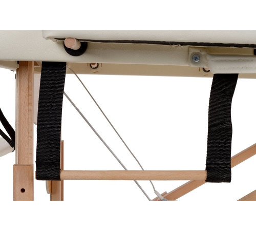 Масажний стіл Bodyfit XXL 3-сегментний дерев'яний, білий