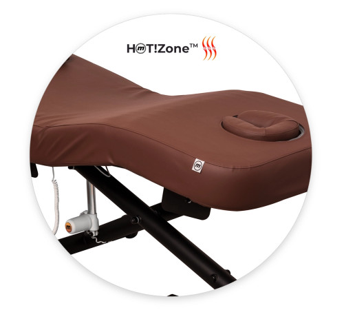 Масажний стіл ZEN Lift Comfort HOT!Zone коричневий