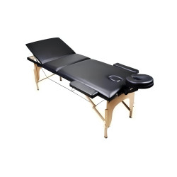 Массажный стол 3-х секционный (дерев. рама) HY-30110