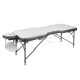 Масажний стіл inSPORTline Kiyora 2-Section Aluminum, біло-сірий