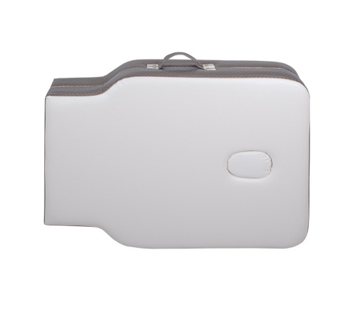Масажний стіл inSPORTline Kiyora 2-Section Aluminum, біло-сірий