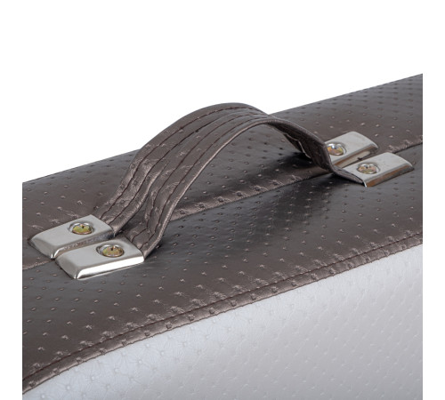 Масажний стіл inSPORTline Kiyora 2-Section Aluminum, біло-сірий