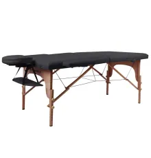 Масажний стіл inSPORTline Orashi 2-Section Wooden, чорний