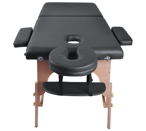 Масажний стіл inSPORTline Orashi 2-Section Wooden, чорний