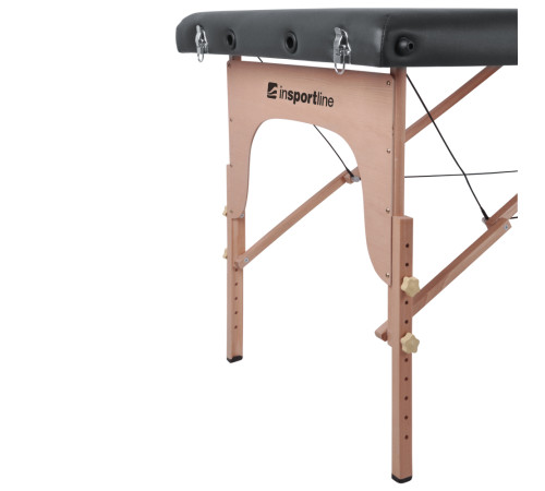 Масажний стіл inSPORTline Orashi 2-Section Wooden, чорний