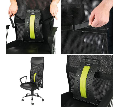 Масажер для спини та попереку HMS PRP02, чорно-жовтий