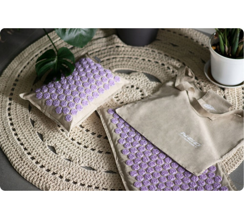 Килимок для акупресури Neo-Sport NS902 бежево-фіолетови