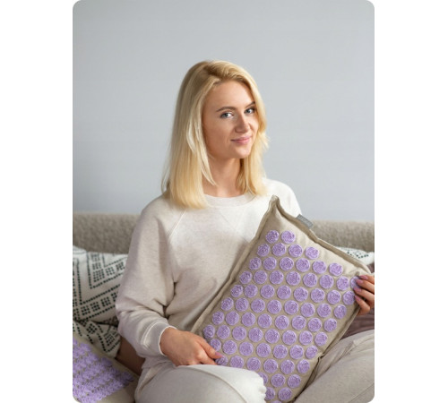 Килимок для акупресури Neo-Sport NS902 бежево-фіолетови