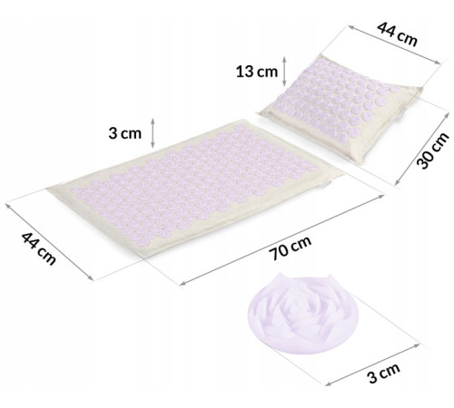 Килимок для акупресури Neo-Sport NS902 бежево-фіолетови