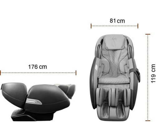 Масажне крісло Casada AlphaSonic II, чорно-сіре