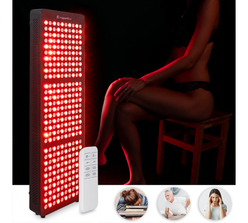 Інфрачервона світлодіодна панель inSPORTline Lustar - 300 LED, чорна