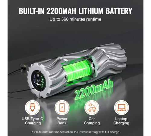 Масажний ролик VEVOR HY-5007, сірий