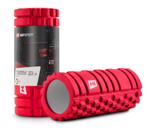 Ролик масажний Hop-Sport HS-A033YG 33 х 14 см, червоний