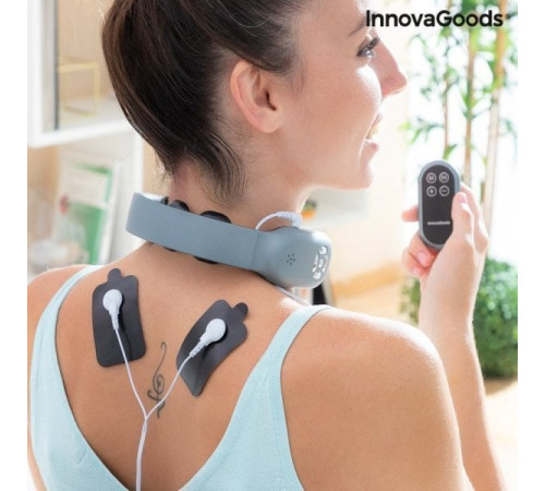 Акумуляторний масажер для шиї InnovaGoods Nekival з дистанційним керуванням