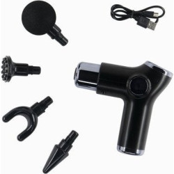 ПОТУЖНИЙ МАСАЖНИЙ ПІСТОТОЛЬ 4 В 1 ЧОРНИЙ