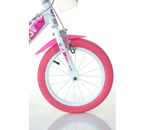 Велосипед дитячий для дівчат DINO 16", біло-рожевий