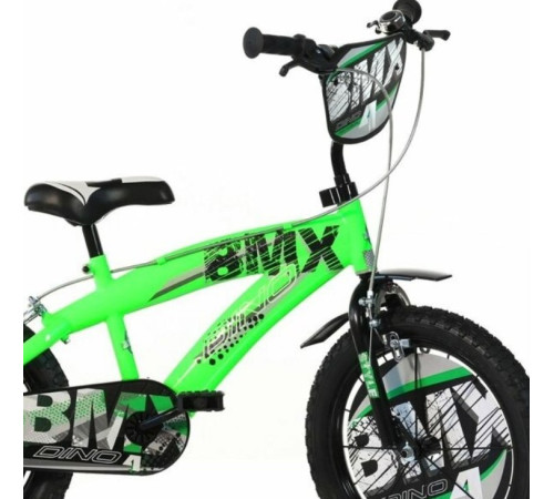 Дитячий велосипед DINO 14", чорно-зелений
