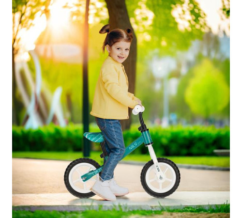 Біговел NILS FUN RB134, зелено-білий