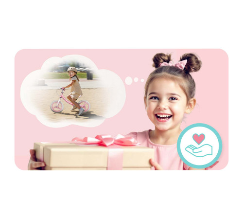 Біговел Ricokids Fun Adventure 12" рожевий