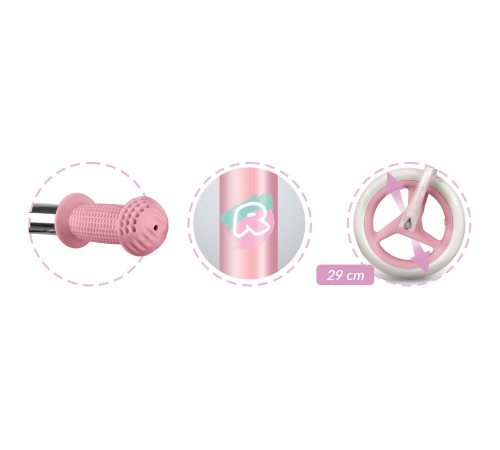 Біговел Ricokids Fun Adventure 12" рожевий