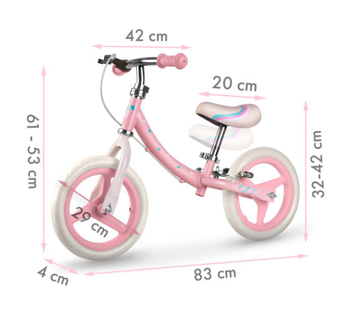 Біговел Ricokids Fun Adventure 12" рожевий