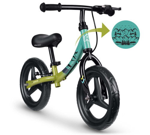 Біговел Ricokids Fun Adventure 12" чорно-зелений