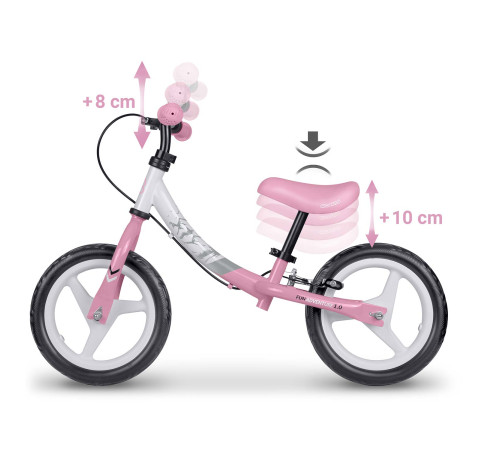 Біговел Ricokids Fun Adventure 12" біло-рожевий