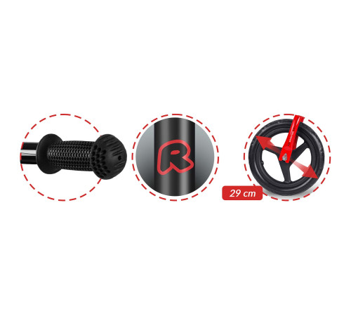 Біговел Ricokids Fun Adventure 12" чорно-червоний