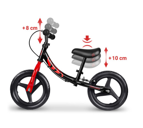 Біговел Ricokids Fun Adventure 12" чорно-червоний