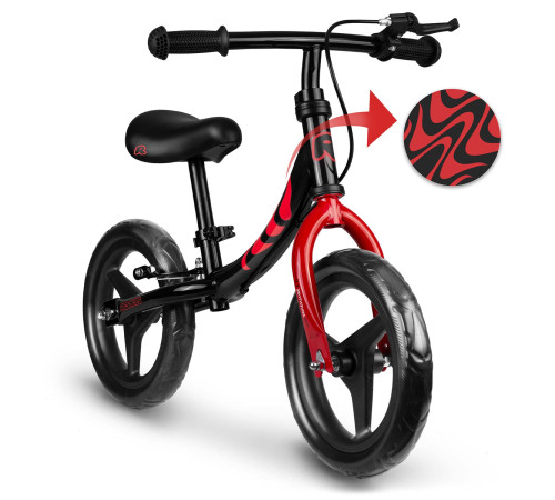 Біговел Ricokids Fun Adventure 12" чорно-червоний