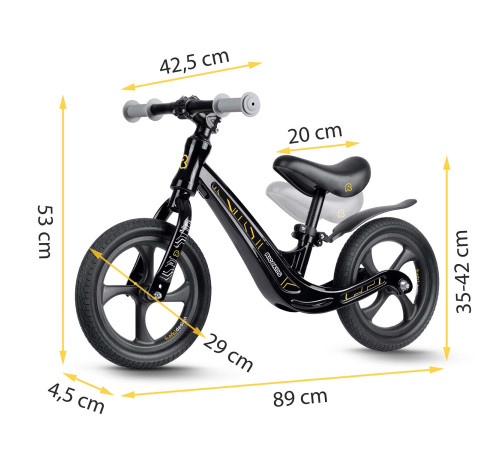 Біговел Ricokids FUNNU 12" чорний