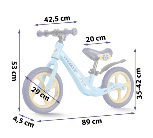 Біговел Ricokids FUNNU 12" блакитно-фіолетовий