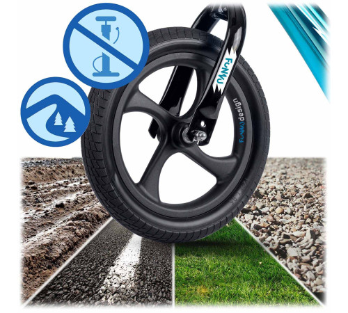 Біговел Ricokids FUNNU 12" чорно-синій