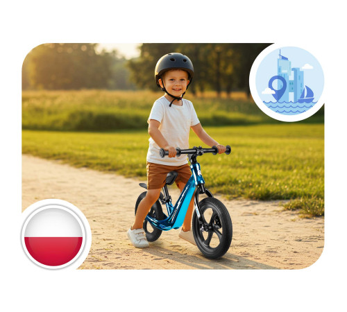 Біговел Ricokids FUNNU 12" чорно-синій