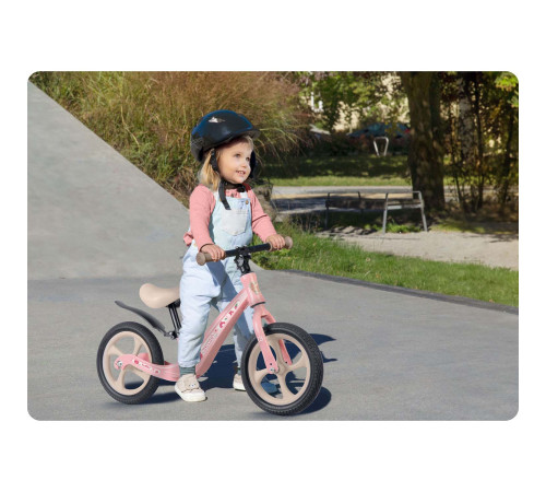 Біговел Ricokids FUNNU 12" рожево-бежевий