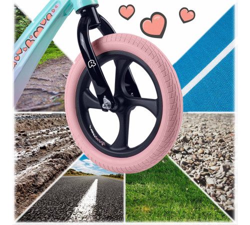 Біговел Ricokids FUNNU 12" бузково-блакитний