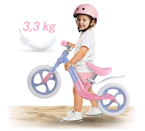 Біговел Ricokids FUNNU 12" бузково-рожевий
