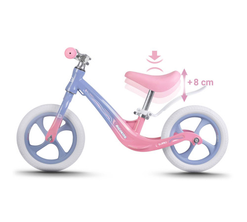 Біговел Ricokids FUNNU 12" бузково-рожевий