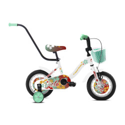 Дитячий велосипед Capriolo Viola 12” –  біло-червоно-бірюзовий